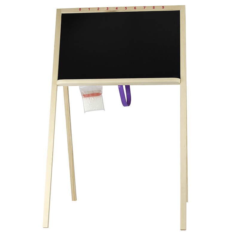 Tabla scolara pentru creta, 2 fete scriere, 90x47 cm, cu suport lemn - imagine 6